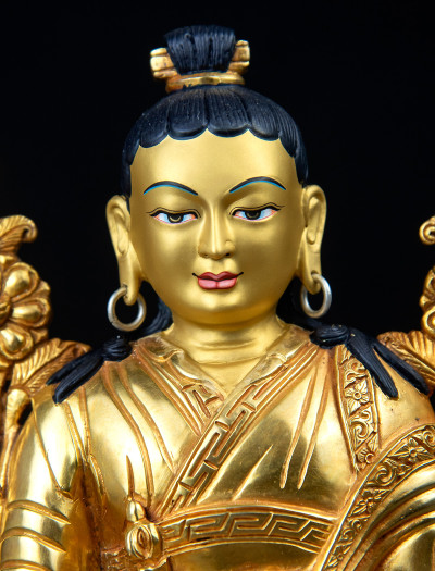  Jigme Lingpa- 9 inch 24k Full-gold antique