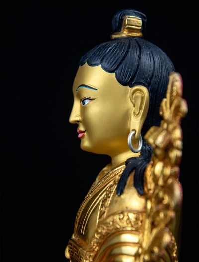  Jigme Lingpa- 9 inch 24k Full-gold antique