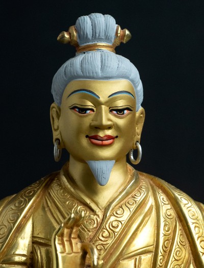 Lonchenpa and Jigme Lingpa- 7 inch Full-gold antique