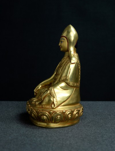 Lonchenpa and Jigme Lingpa- 7 inch Full-gold antique