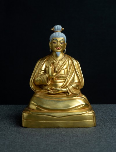 Lonchenpa and Jigme Lingpa- 7 inch Full-gold antique