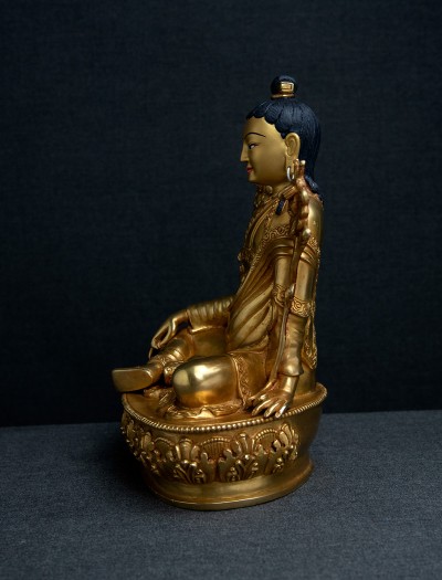 Lonchenpa and Jigme Lingpa- 9 inch 24k Full-gold antique