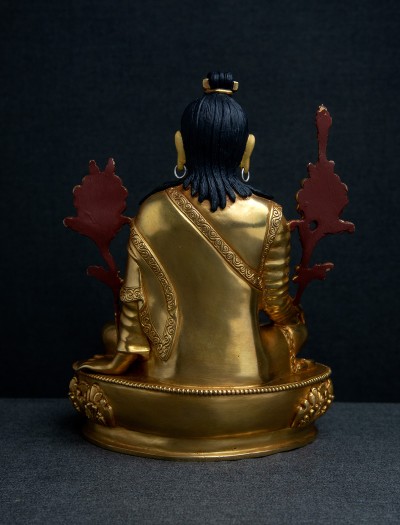Lonchenpa and Jigme Lingpa- 9 inch 24k Full-gold antique