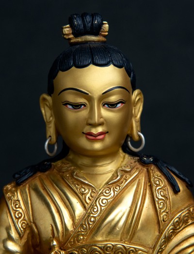 Lonchenpa and Jigme Lingpa- 9 inch 24k Full-gold antique
