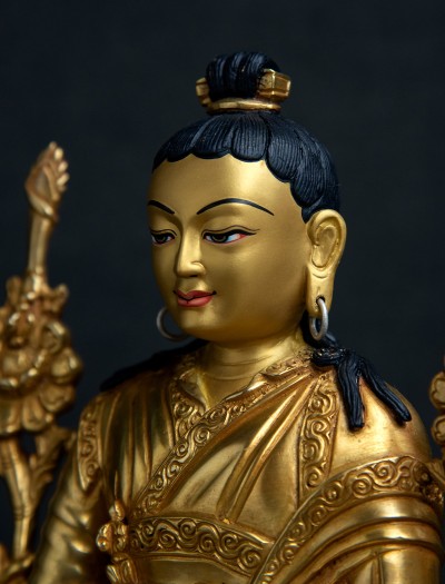 Lonchenpa and Jigme Lingpa- 9 inch 24k Full-gold antique
