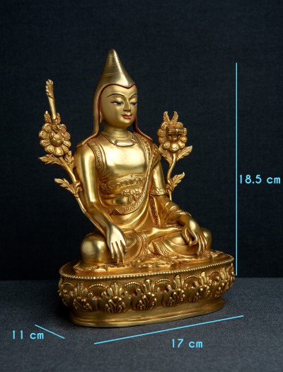 Lonchenpa and Jigme Lingpa- 9 inch 24k Full-gold antique