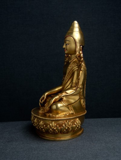 Lonchenpa and Jigme Lingpa- 9 inch 24k Full-gold antique