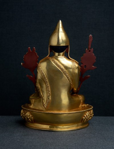 Lonchenpa and Jigme Lingpa- 9 inch 24k Full-gold antique