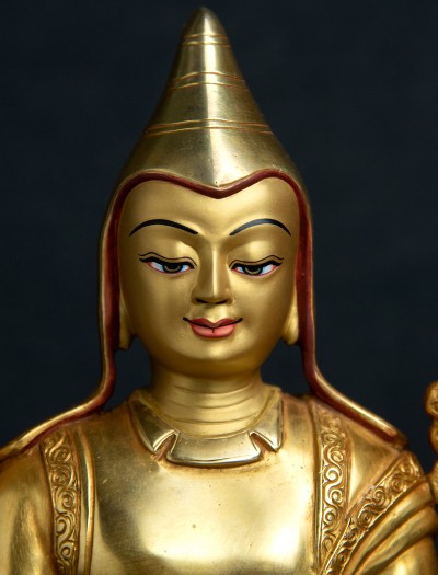 Lonchenpa and Jigme Lingpa- 9 inch 24k Full-gold antique