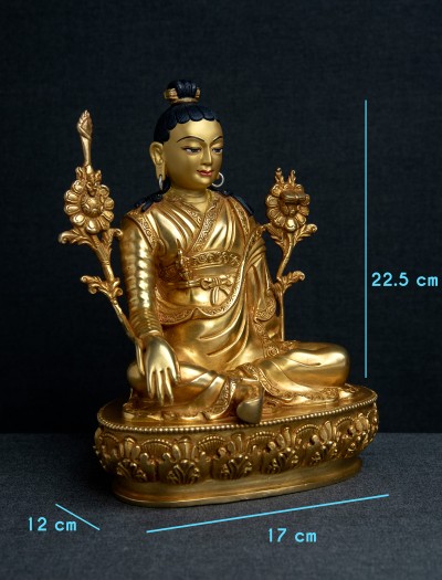 Lonchenpa and Jigme Lingpa- 9 inch 24k Full-gold antique