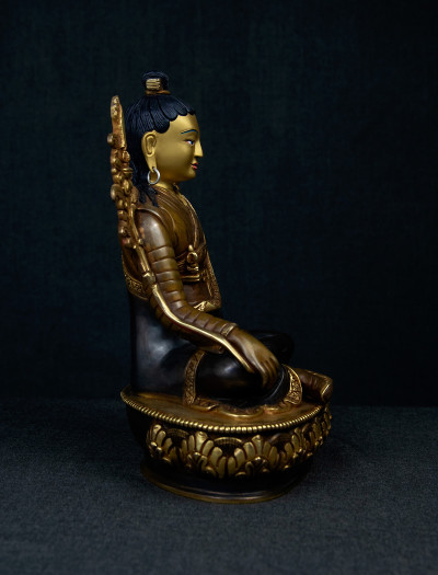Lonchenpa and Jigme Lingpa- 9 inch 24k Part-gold Two-toned antique (1.1)