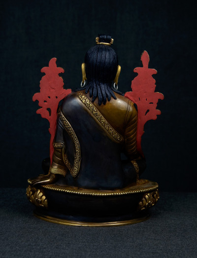 Lonchenpa and Jigme Lingpa- 9 inch 24k Part-gold Two-toned antique (1.1)