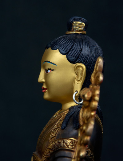 Lonchenpa and Jigme Lingpa- 9 inch 24k Part-gold Two-toned antique (1.1)