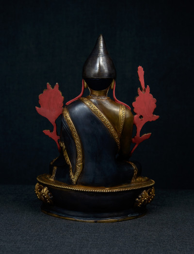 Lonchenpa and Jigme Lingpa- 9 inch 24k Part-gold Two-toned antique (1.1)