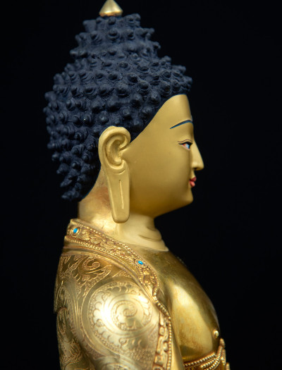Amitabha Buddha- 12 inch 24k Full-gold antique (2.1)