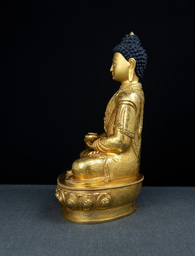 Amitabha Buddha- 12 inch 24k Full-gold antique (2.1)