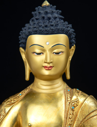 Amitabha Buddha- 12 inch 24k Full-gold antique (2.1)