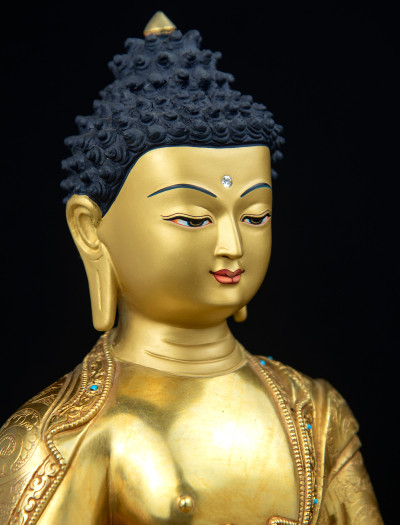 Amitabha Buddha- 12 inch 24k Full-gold antique (2.1)
