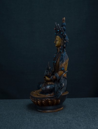 Amitayus- 8 inch two-toned oxidized