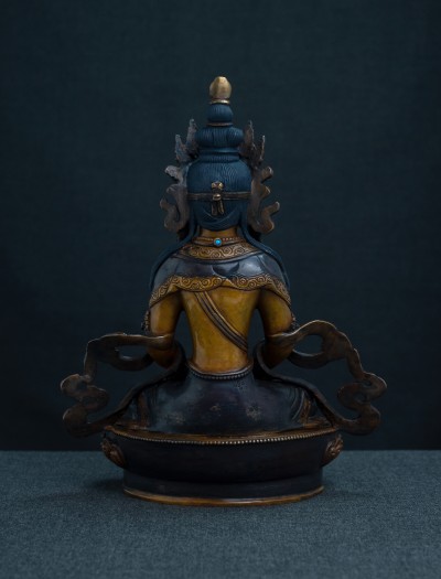 Amitayus- 8 inch two-toned oxidized