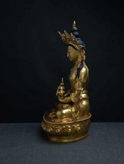 Amitayus- 12 inch 24k Full-gold antique