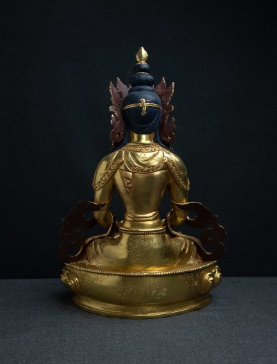 Amitayus- 12 inch 24k Full-gold antique