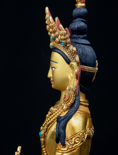 Amitayus- 8 inch 24k Full-Gold antique 3.1