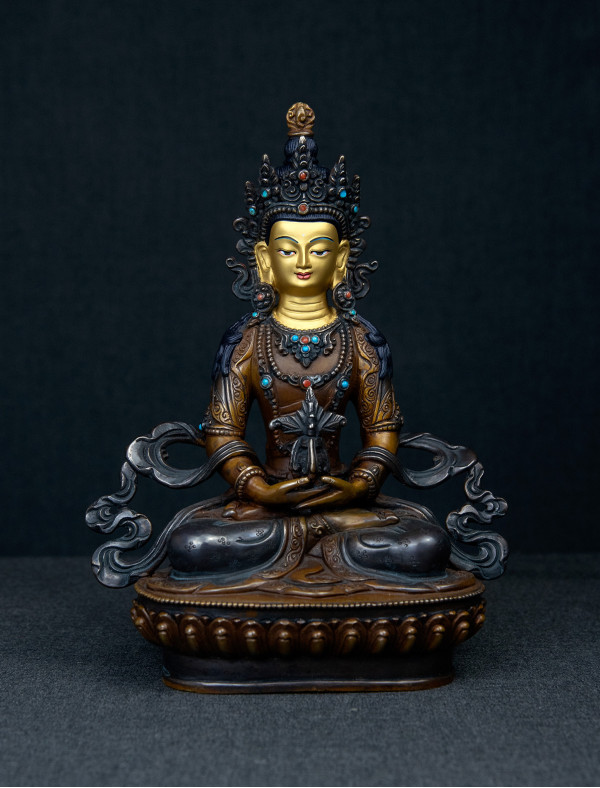 Amitayus- 8 inch Copper two-toned oxidized