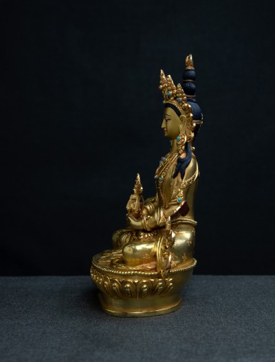Amitayus- 8 inch 24k Full-Gold antique