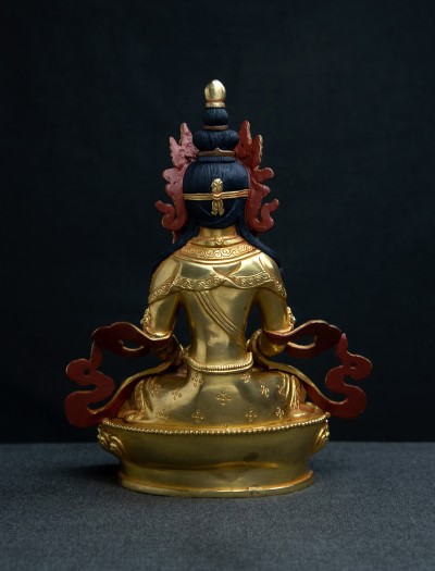 Amitayus- 8 inch 24k Full-Gold antique