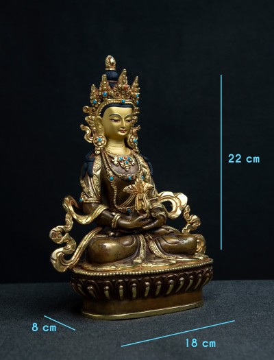 Amitayus- 8 inch 24k Part-Gold