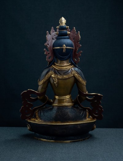 Amitayus- 12 inch 24k Part-gold two-toned antique