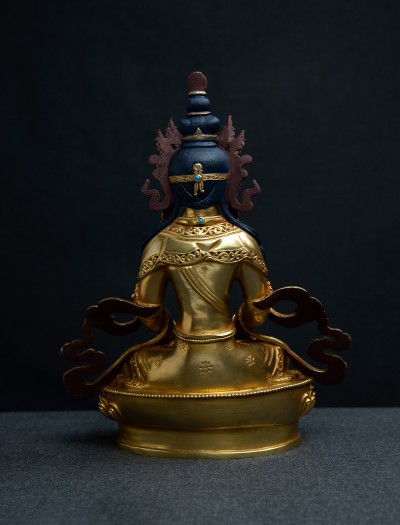 Amitayus- 8 inch 24k Full-Gold antique