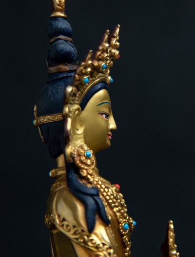 Amitayus- 8 inch 24k Full-Gold antique