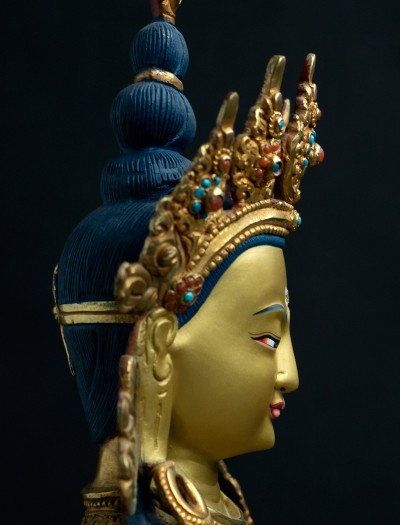 Amitayus- 12inch Double-lotus 24k Full-gold antique