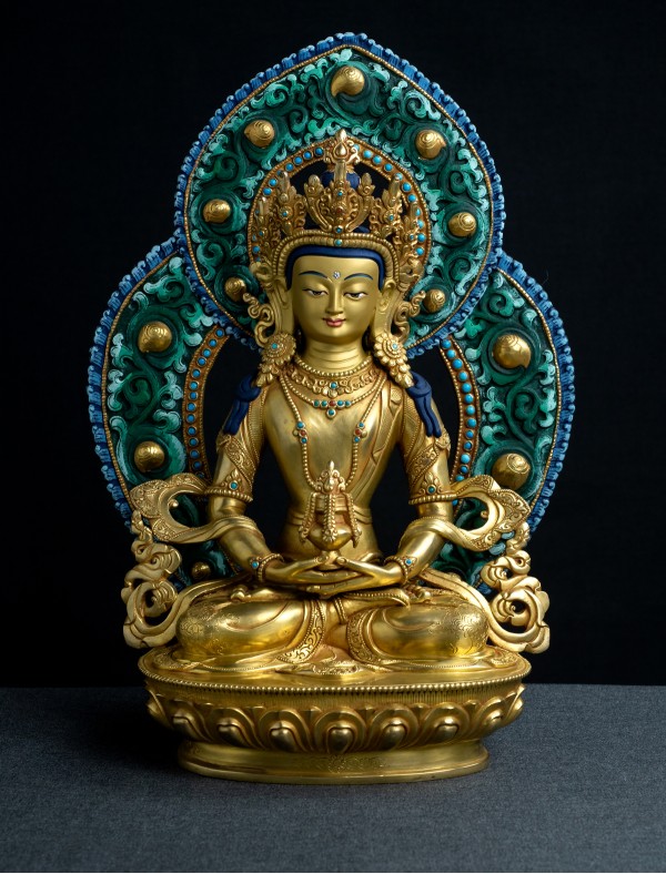 Amitayus-  12 inch 24k Full-gold antique (Halo)