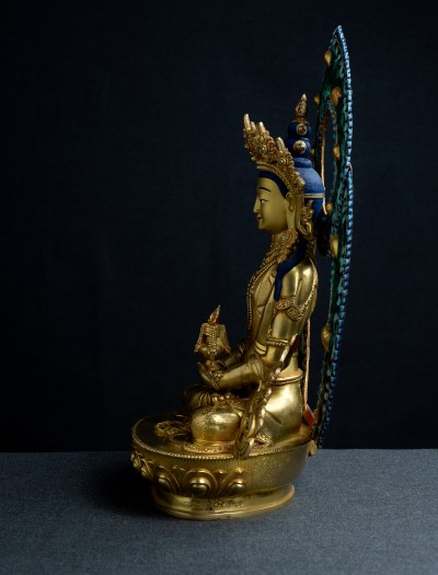 Amitayus-  12 inch 24k Full-gold antique (Halo)