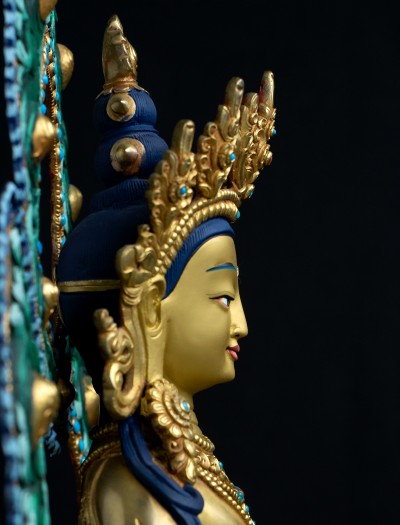 Amitayus-  12 inch 24k Full-gold antique (Halo)