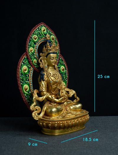 Amitayus- halo- 8 inch 24k Full-gold antique
