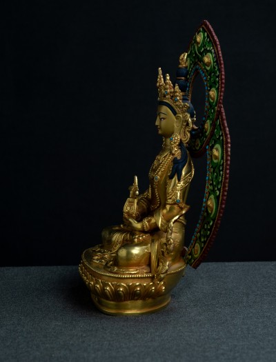 Amitayus- halo- 8 inch 24k Full-gold antique
