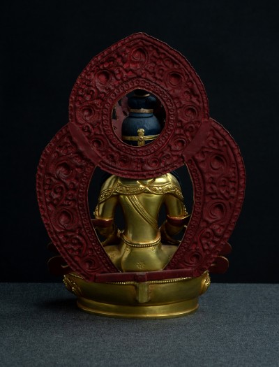 Amitayus- halo- 8 inch 24k Full-gold antique