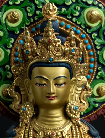 Amitayus- halo- 8 inch 24k Full-gold antique