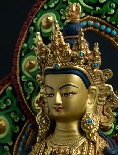 Amitayus- halo- 8 inch 24k Full-gold antique