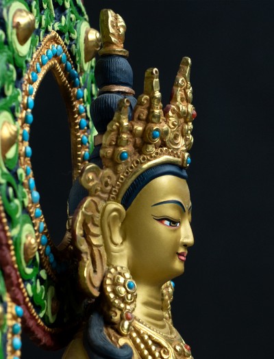 Amitayus- halo- 8 inch 24k Full-gold antique