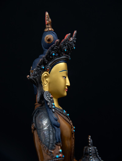 Amitayus- 12 inch Copper two-toned antique 