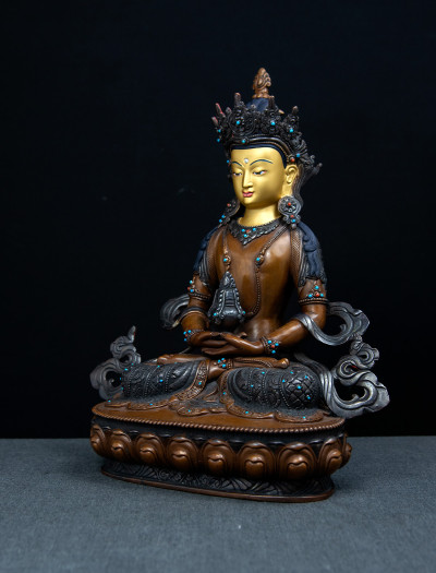 Amitayus- 12 inch Copper two-toned antique 