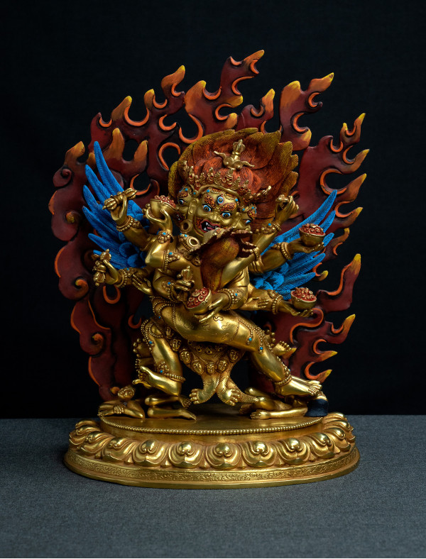 Chemchok Heruka- 12 inch 24k Full-gold antique