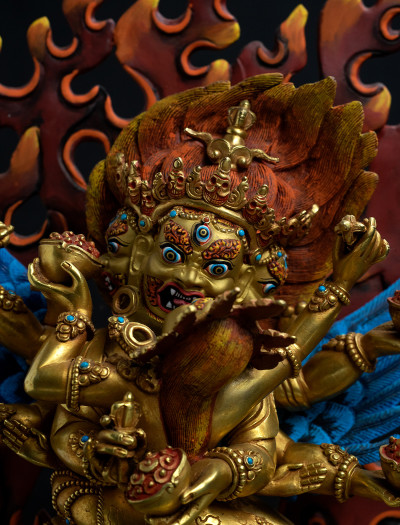 Chemchok Heruka- 12 inch 24k Full-gold antique