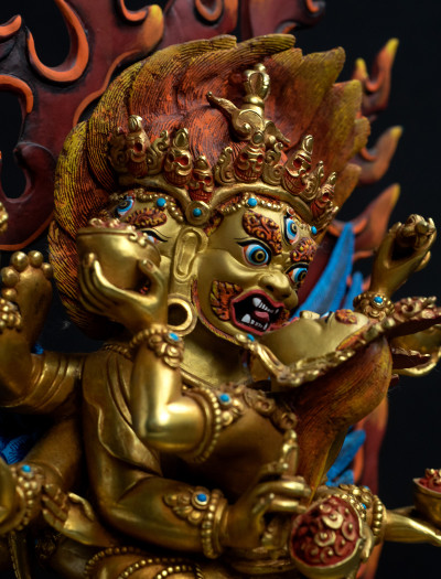 Chemchok Heruka- 12 inch 24k Full-gold antique