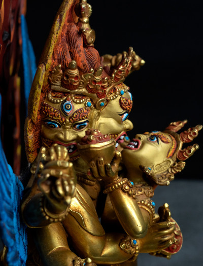 Chemchok Heruka- 12 inch 24k Full-gold antique